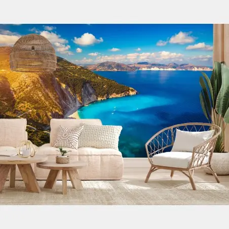 Fotomural brisa de Myrtos, paisaje de Kefalonia – Pixers®