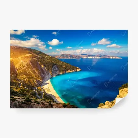 Fotomural brisa de Myrtos, paisaje de Kefalonia – Pixers®