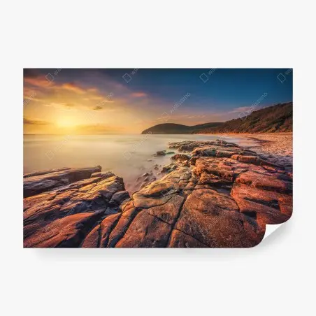 Fotomural puesta de sol en Cala Violina, Toscana – Pixers®
