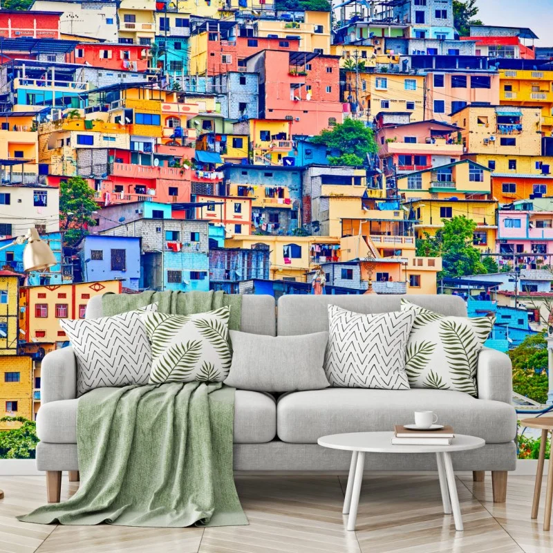 Fotomural colores del cerro Santa Ana, Guayaquil