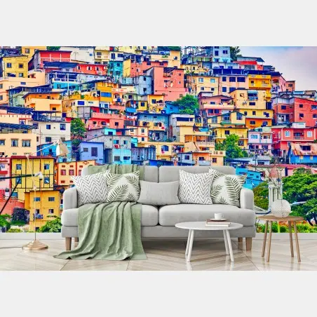 Fotomural colores del cerro Santa Ana, Guayaquil – Pixers®