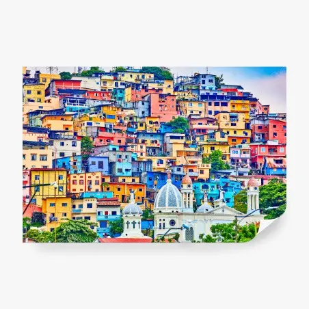 Fotomural colores del cerro Santa Ana, Guayaquil – Pixers®