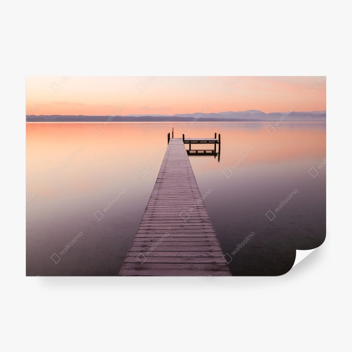 Fotomural muelle hacia la calma al amanecer – Pixers®