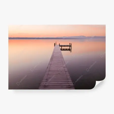 Fotomural muelle hacia la calma al amanecer – Pixers®