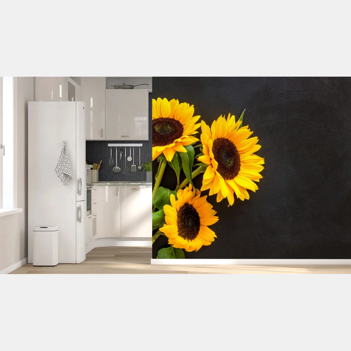 Fotomural girasoles sobre fondo negro – Pixers® Fotomural girasoles sobre fondo negro – Pixers®