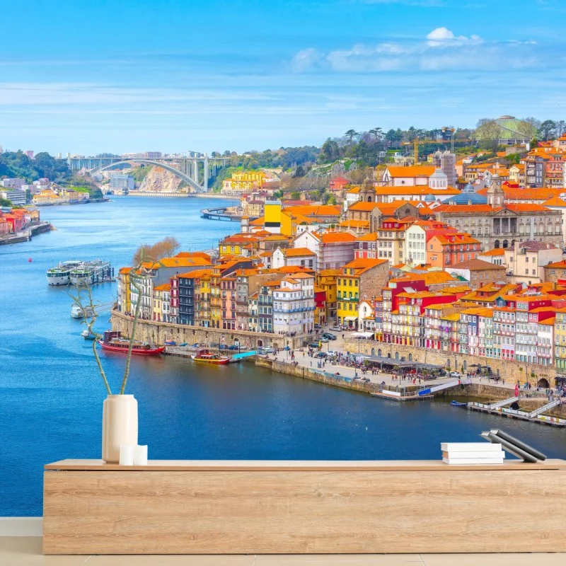 Fotomural vista panorámica de Oporto y el Duero