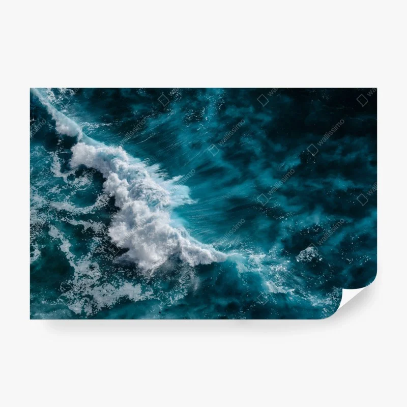 Fotomural olas turquesa desde el aire