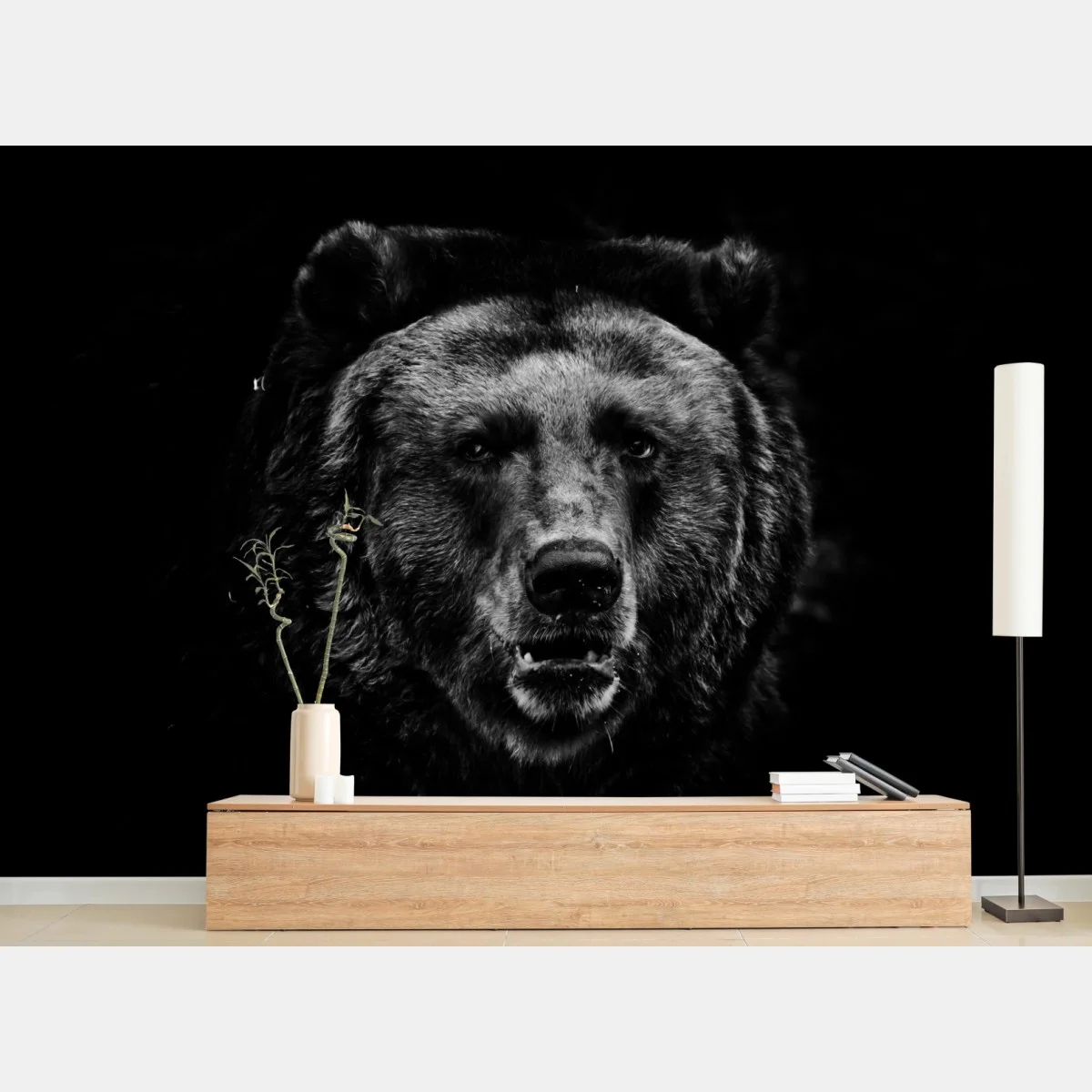Fotomural rostro de oso pardo en blanco y negro – Pixers® Fotomural rostro de oso pardo en blanco y negro – Pixers®