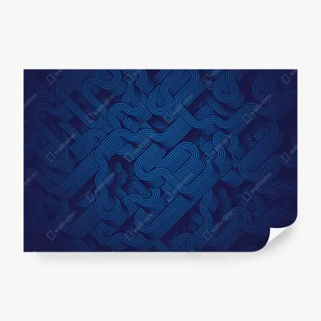 Fotomural marea de líneas azules entrelazadas – Pixers®