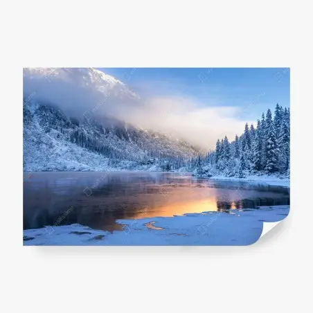 Fotomural amanecer invernal en High Tatras, Polonia – Pixers®