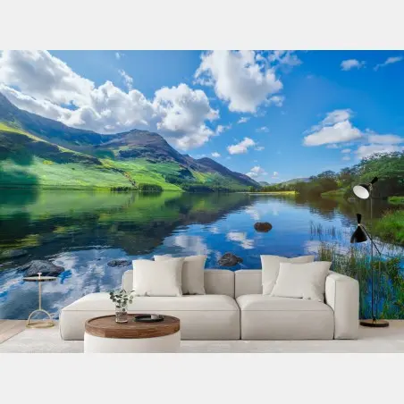 Fotomural reflejos serenos del lago en el Lake District – Pixers®