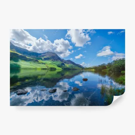 Fotomural reflejos serenos del lago en el Lake District – Pixers®