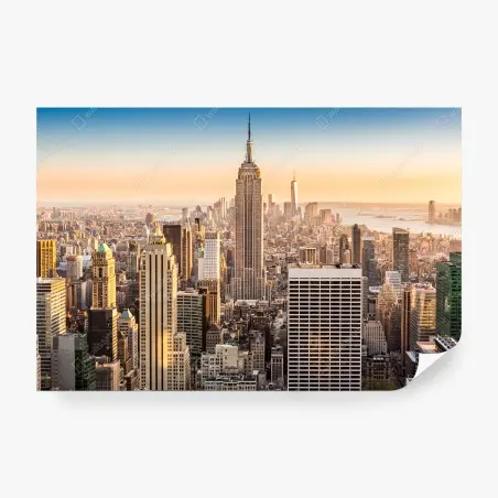 Fotomural panorama urbano de Nueva York al atardecer – Pixers®