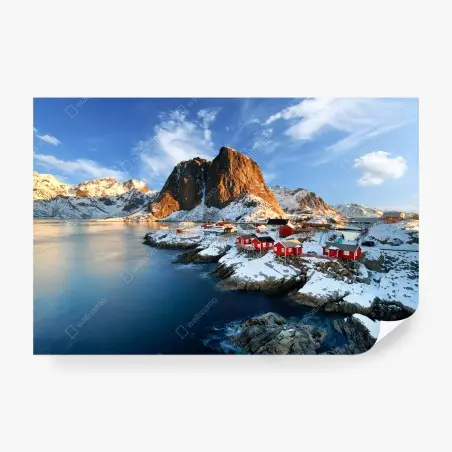 Fotomural amanecer sobre Hamnøy, Lofoten – Pixers®