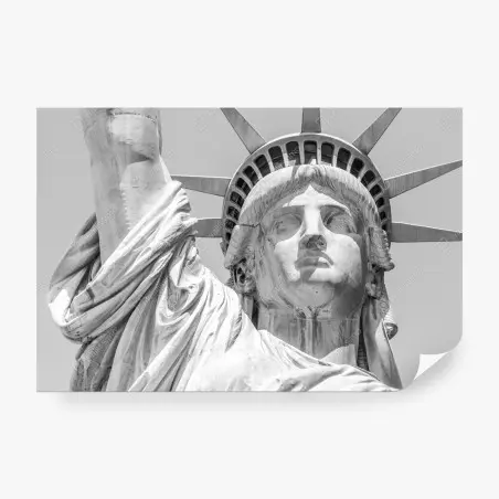 Fotomural detalle en blanco y negro de la Estatua de la Libertad – Pixers®