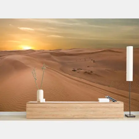 Fotomural atardecer en las dunas de Emiratos Árabes Unidos – Pixers®