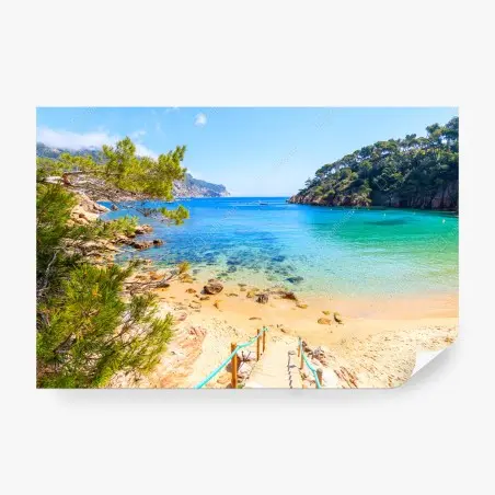 Fotomural escaleras hacia la cala Aiguablava, Costa Brava – Pixers®