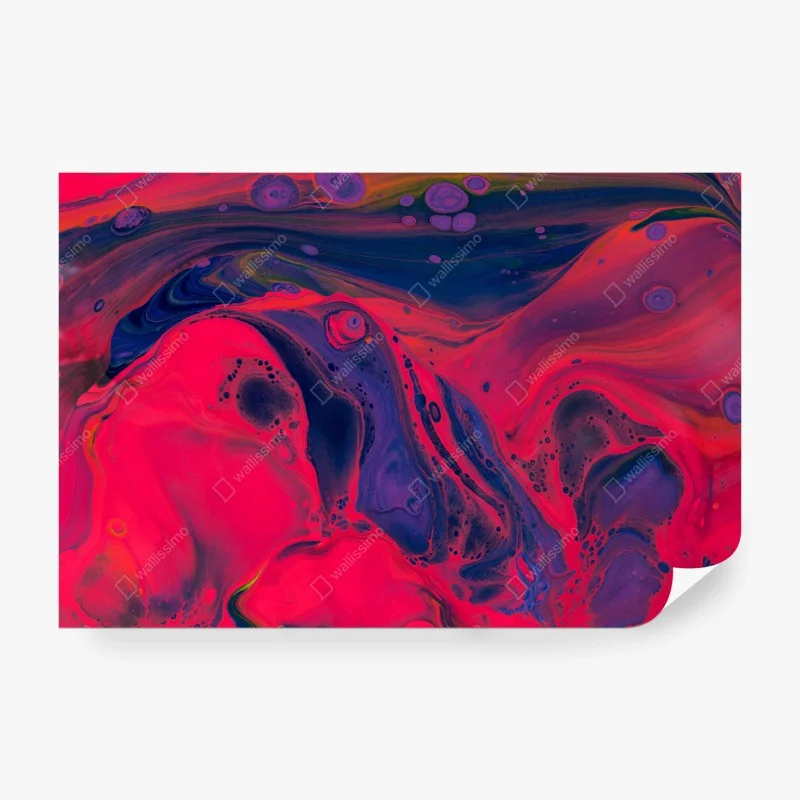 Fotomural flujo psicodélico fucsia y azul