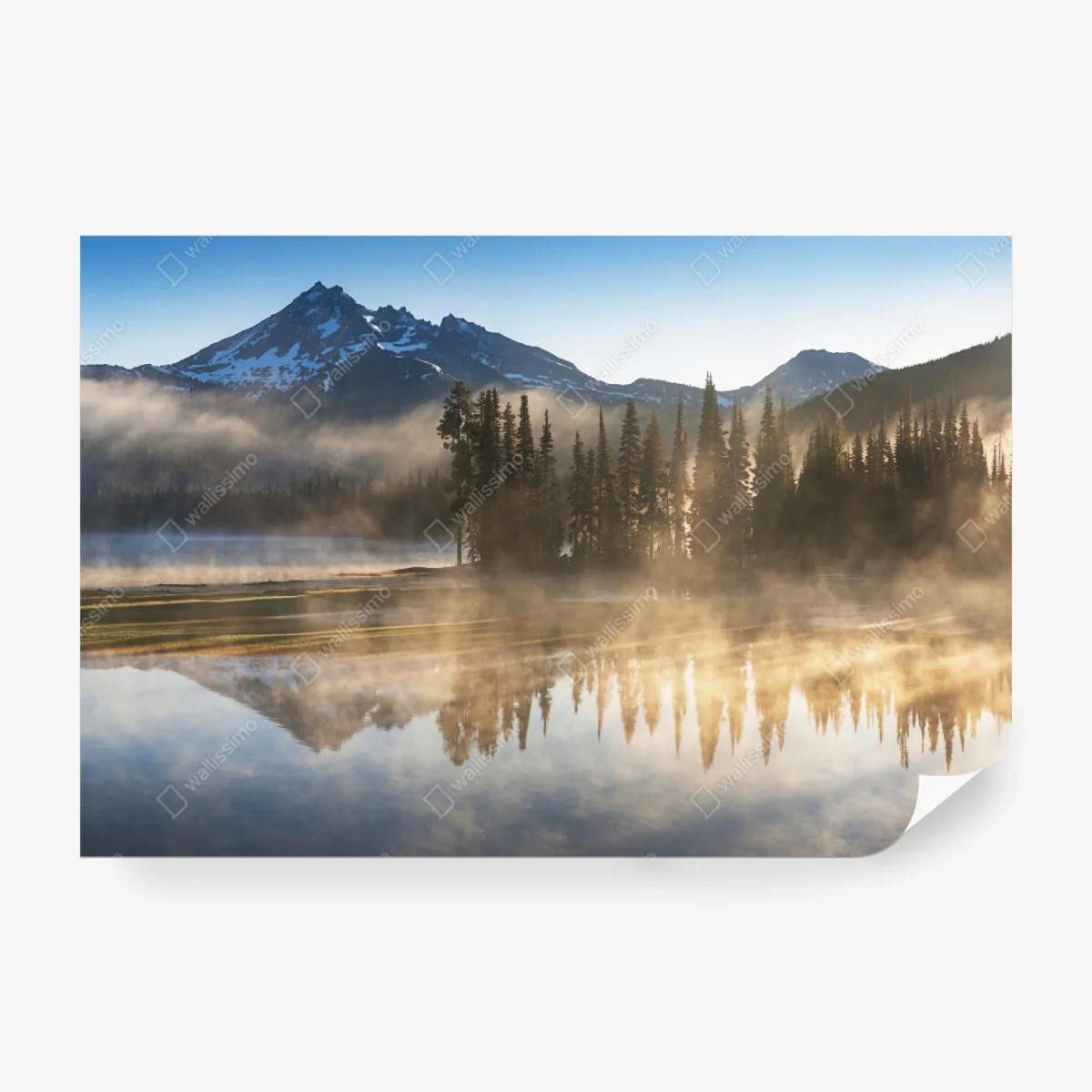 Fotomural amanecer sobre lago montañoso con niebla – Pixers® Fotomural amanecer sobre lago montañoso con niebla – Pixers®