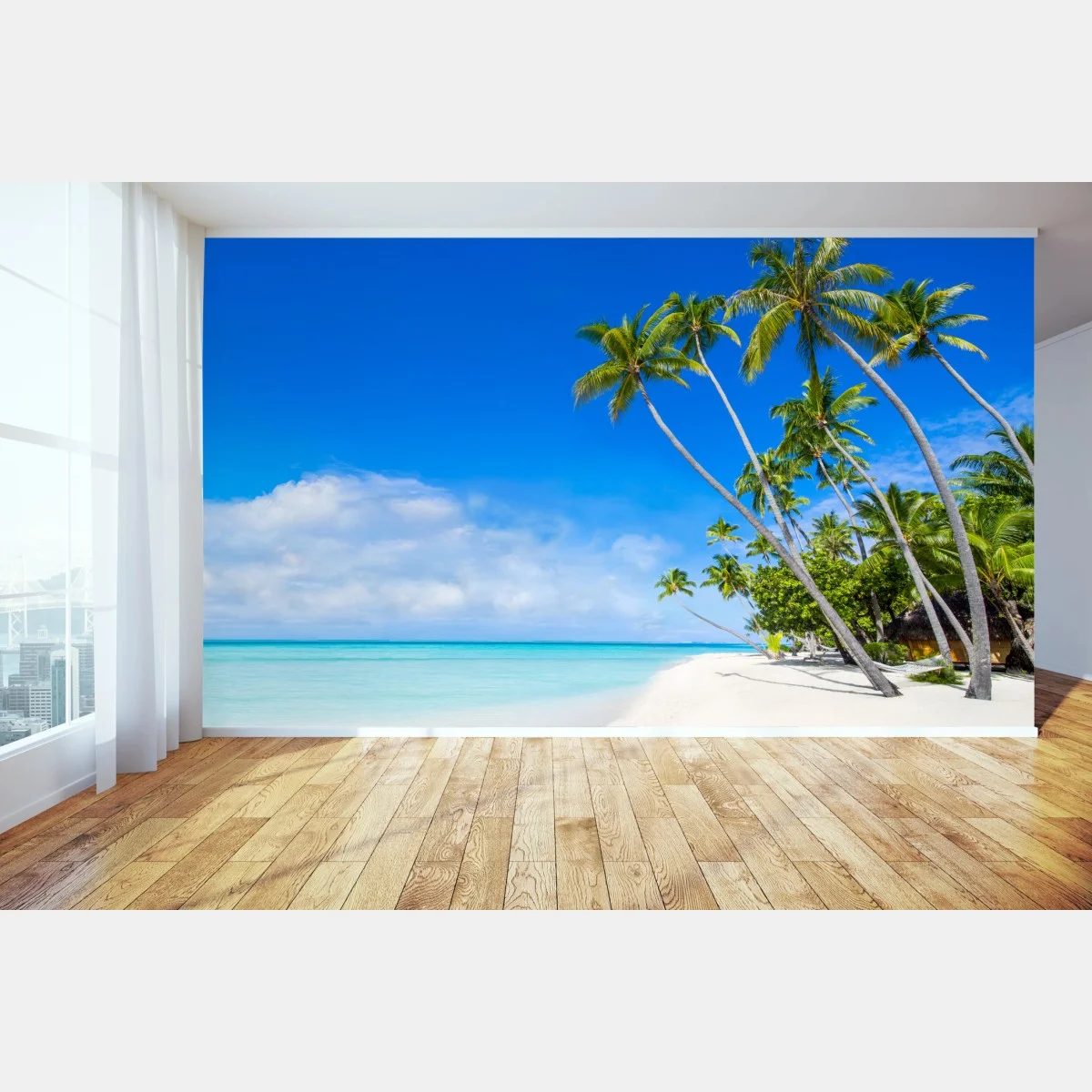 Fotomural playa tropical con palmeras y aguas turquesas – Pixers® Fotomural playa tropical con palmeras y aguas turquesas – Pixers®