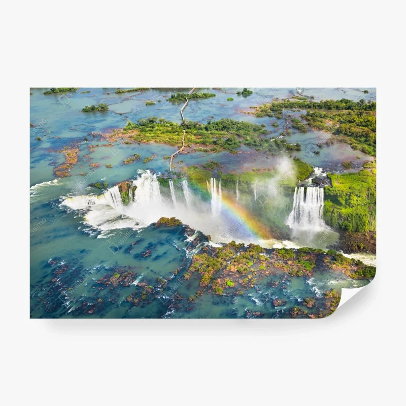 Fotomural cataratas del Iguazú: arcoíris sobre la selva