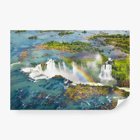 Fotomural cataratas del Iguazú: arcoíris sobre la selva – Pixers®
