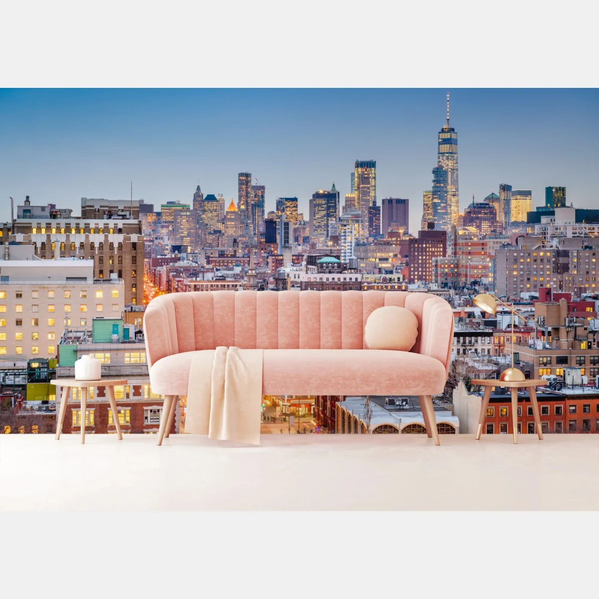 Fotomural panorama urbano de Nueva York al atardecer – Pixers® Fotomural panorama urbano de Nueva York al atardecer – Pixers®