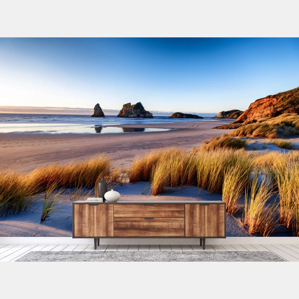 Fotomural paisaje costero de Wharariki Beach al amanecer – Pixers® Fotomural paisaje costero de Wharariki Beach al amanecer – Pixers®