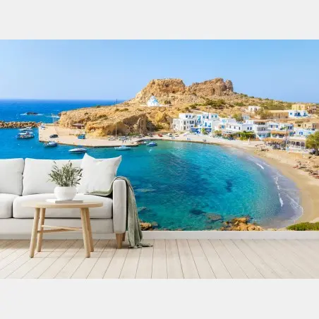 Fotomural bahía serena de Finiki en Karpathos – Pixers®
