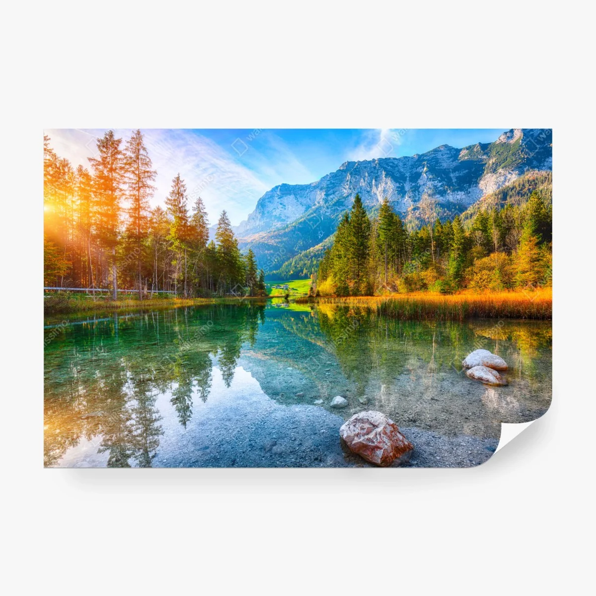 Fotomural atardecer otoñal en Hintersee, Ramsau – Pixers® Fotomural atardecer otoñal en Hintersee, Ramsau – Pixers®