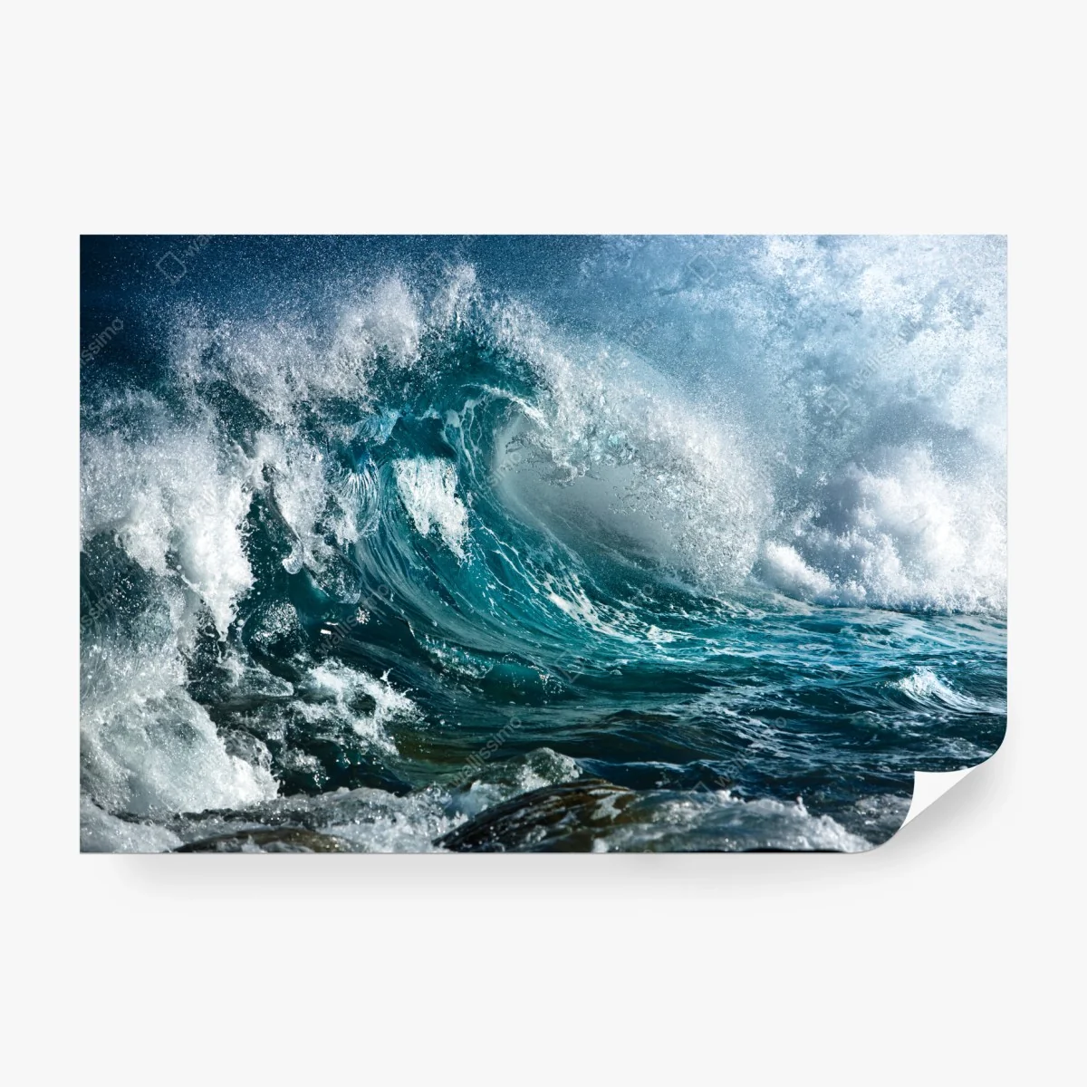 Fotomural ola turquesa en movimiento – Pixers®