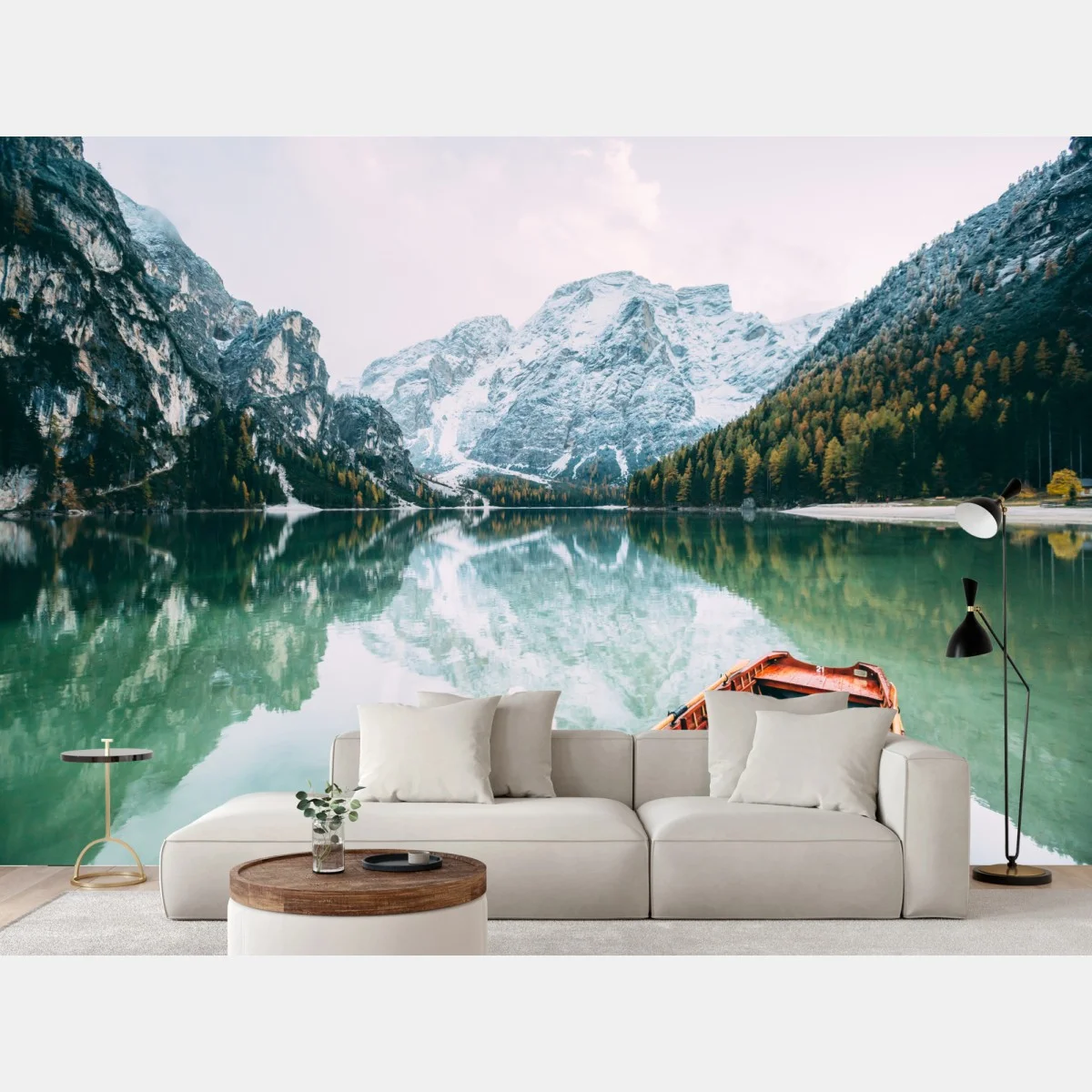Fotomural reflejos serenos en el lago de Braies, Dolomitas – Pixers® Fotomural reflejos serenos en el lago de Braies, Dolomitas – Pixers®