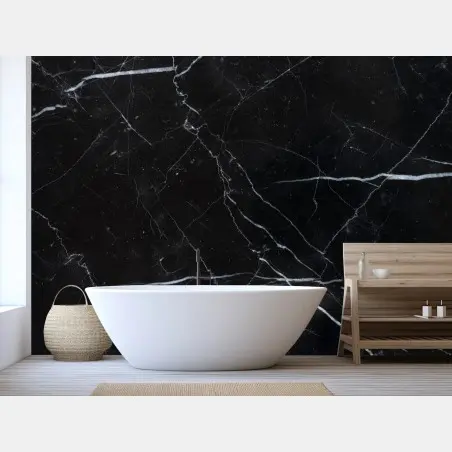 Fotomural textura de mármol marquina negro con vetas blancas – Pixers®