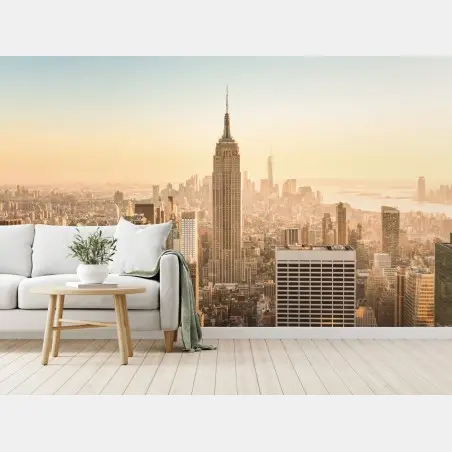 Fotomural amanecer sobre el skyline de Nueva York – Pixers®
