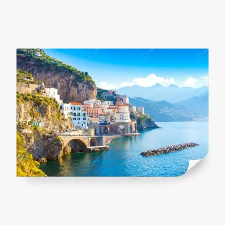 Fotomural panorama costero de la Costa Amalfitana – Pixers®