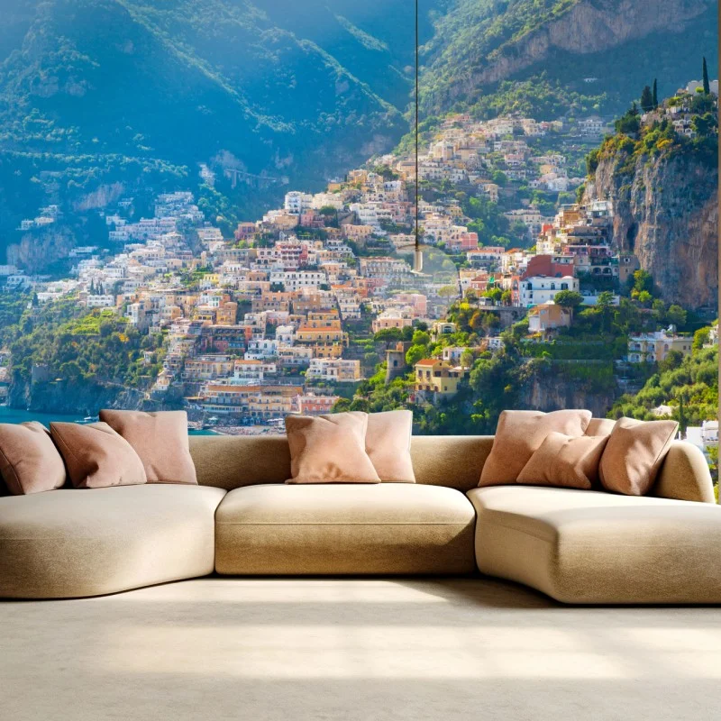 Fotomural panorámica de Positano en la Costa Amalfitana