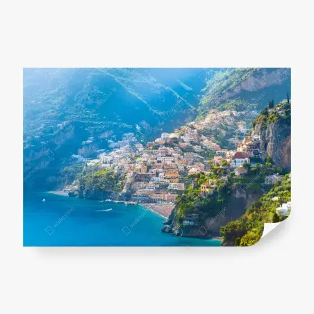 Fotomural panorámica de Positano en la Costa Amalfitana – Pixers®