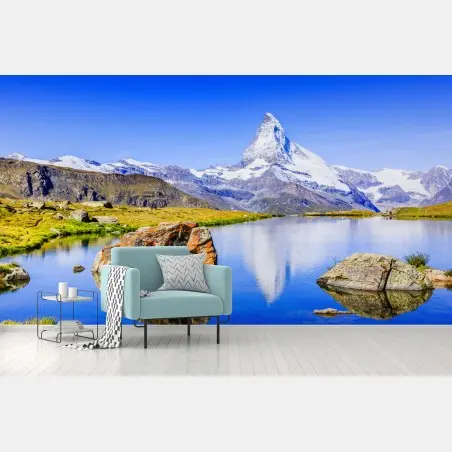 Fotomural reflejo del Matterhorn en Zermatt – Pixers®