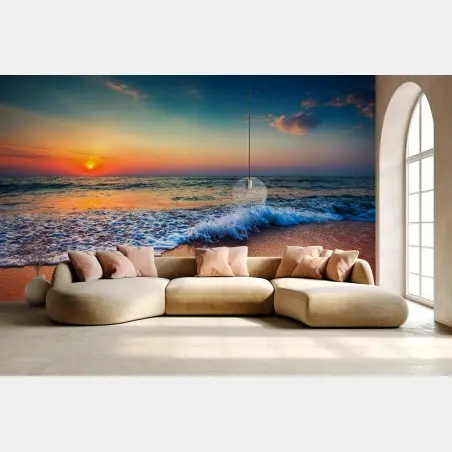 Fotomural amanecer sereno sobre el mar – Pixers®