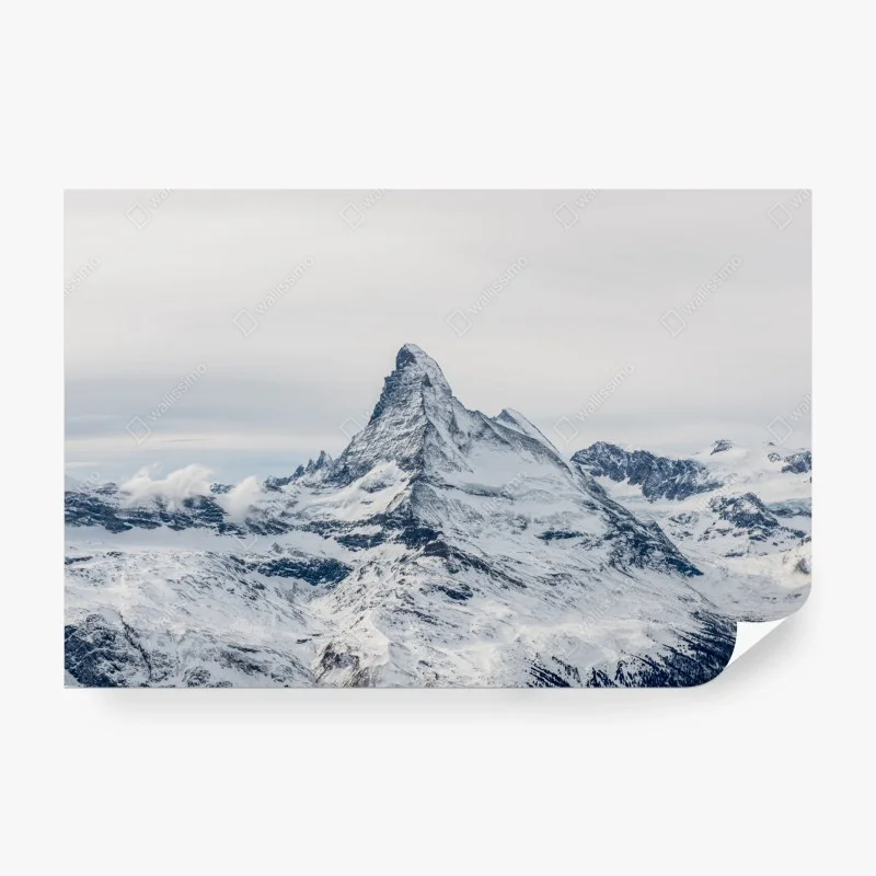 Fotomural pico alpino nevado y sereno