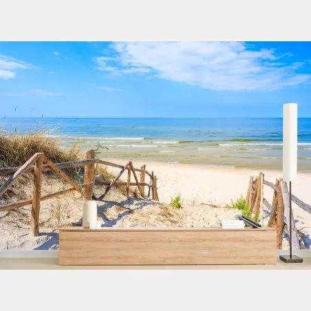 Fotomural sendero a la playa de Lubiatowo, Mar Báltico – Pixers®