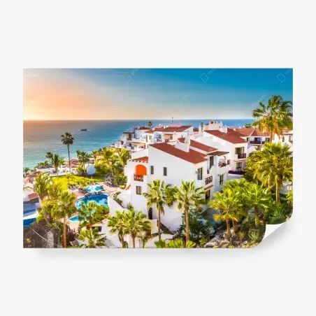 Fotomural vistas costeras de Puerto de Santiago, Tenerife – Pixers®