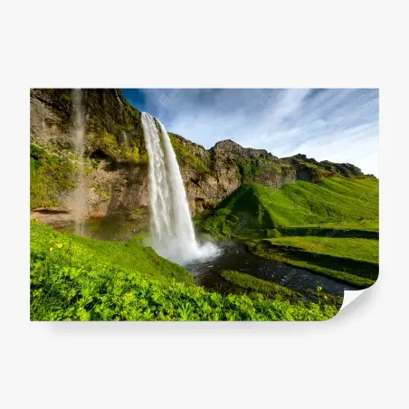Fotomural amanecer en Seljalandsfoss – Pixers®