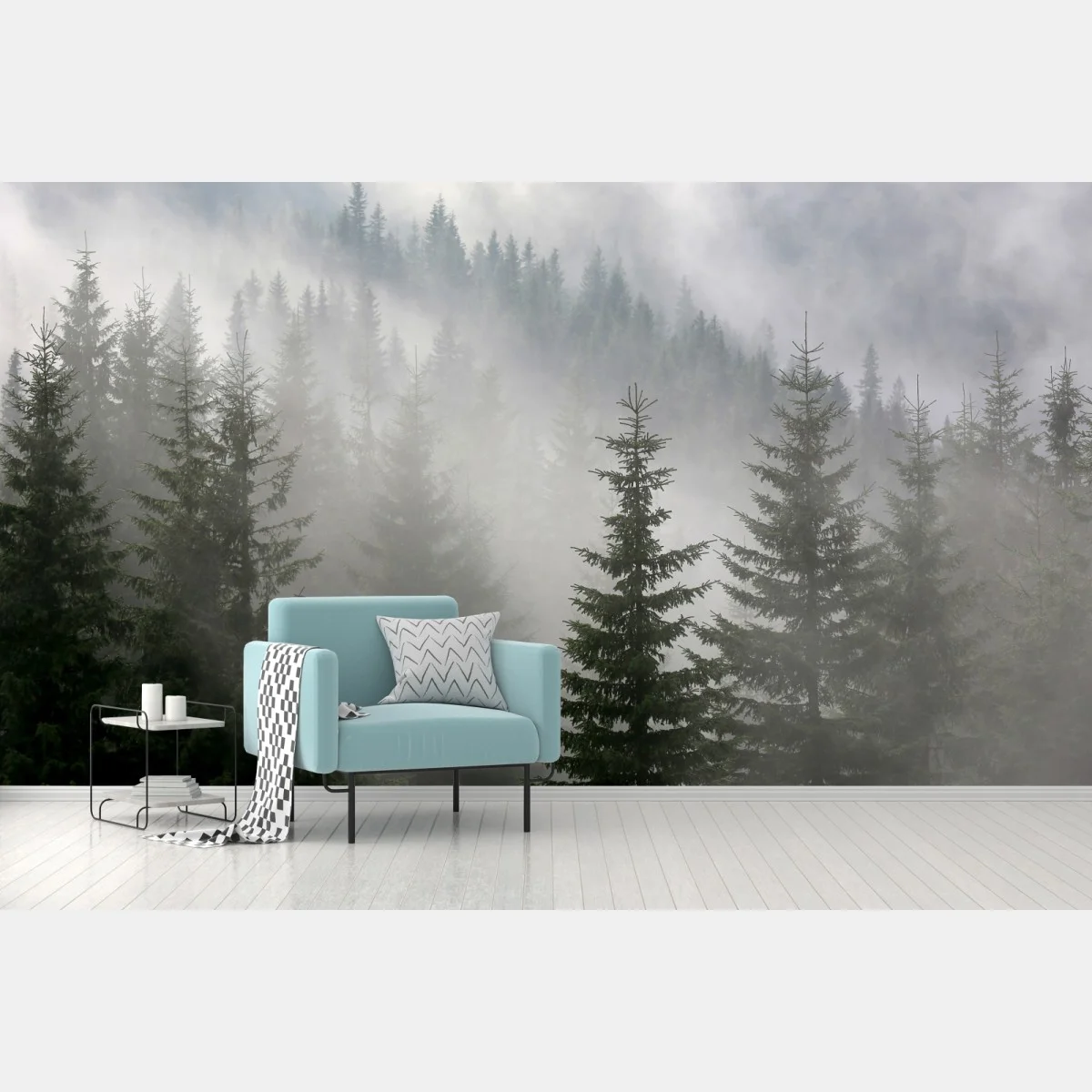 Fotomural bosque de pinos en niebla matinal – Pixers® Fotomural bosque de pinos en niebla matinal – Pixers®