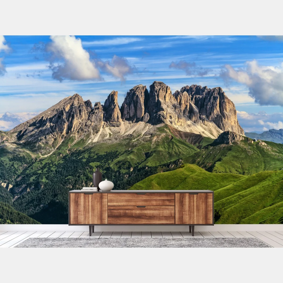Fotomural panorama montañoso de las Dolomitas – Pixers® Fotomural panorama montañoso de las Dolomitas – Pixers®