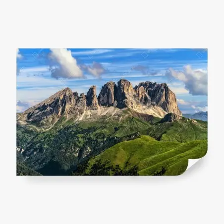 Fotomural panorama montañoso de las Dolomitas – Pixers®