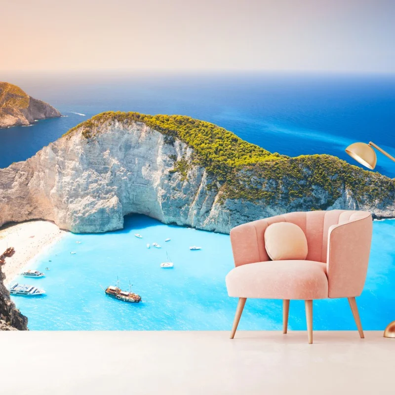 Fotomural vistas de Navagio, bahía de Zakynthos