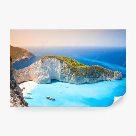 Fotomural vistas de Navagio, bahía de Zakynthos – Pixers®
