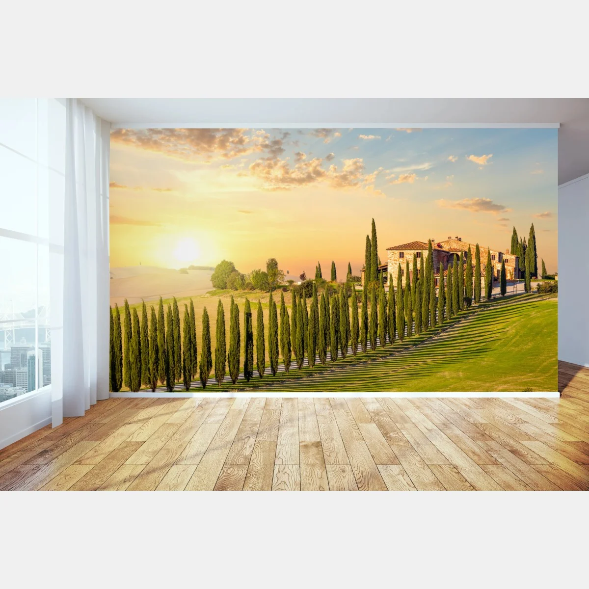 Fotomural atardecer dorado en Toscana – Pixers® Fotomural atardecer dorado en Toscana – Pixers®