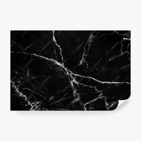 Fotomural mármol negro con vetas blancas y contraste elegante – Pixers®